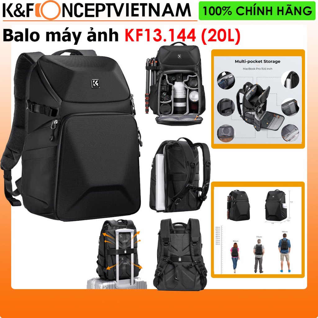 Balo máy ảnh K&F Concept KF13.144 (20 lít)