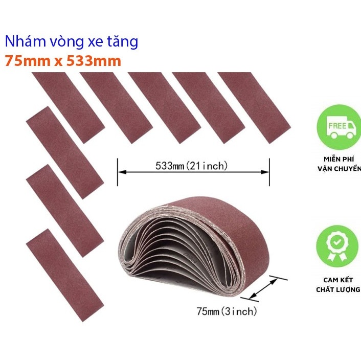 NHÁM VÒNG XE TĂNG K51 SIZE 76 x 533mm (3" x 21") BỘ 5 TỜ