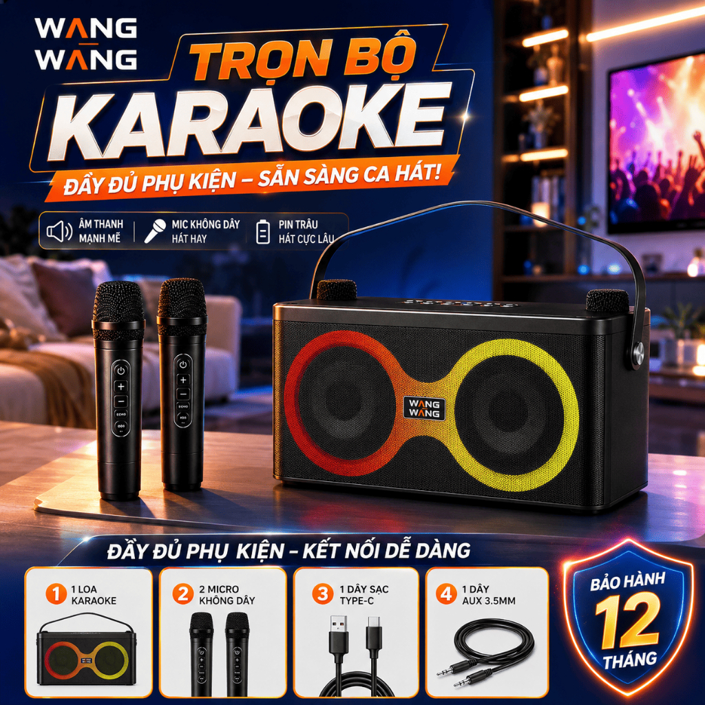 LOA BLUETOOTH KARAOKE BKK K5 – ÂM THANH MẠNH MẼ, GIẢI TRÍ MỌI NƠI