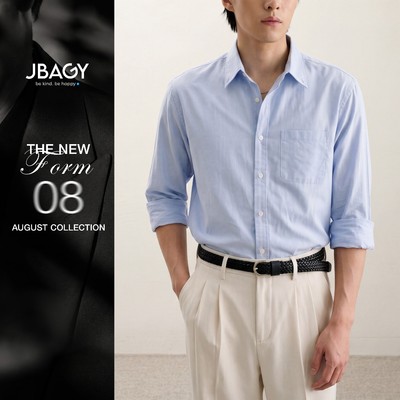 Áo sơ mi nam Oxford Premium JBAGY form relax chất liệu cotton cao cấp - JS0102