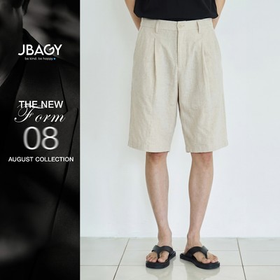 Quần short nam vải Linen cao cấp dáng rộng Bermuda Short - JN003 (D12)