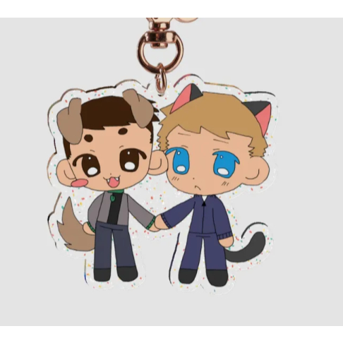 Kitty & Doggy Perry & Harry Keychain