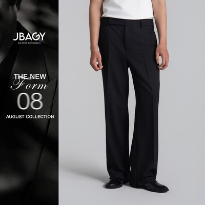 Quần tây nam JBAGY Semi Wide suông rộng điều chỉnh cạp thiết kế ống xẻ tinh tế - JA2601