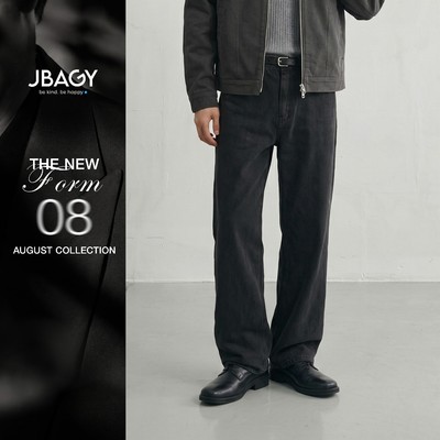 Quần Jean nam ống suông đứng JBAGY Straight Fit Jean Denim Cotton cao cấp - JJ0101
