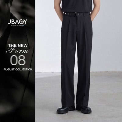 Quần tây nam ống rộng JBAGY đai cúc bấm - JA0106