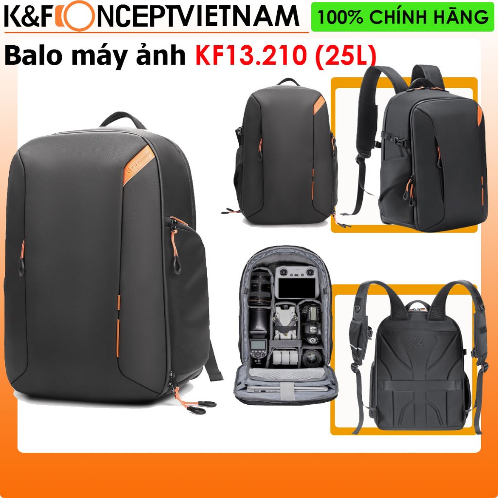Balo máy ảnh K&F Concept KF13.210 (25 lít)