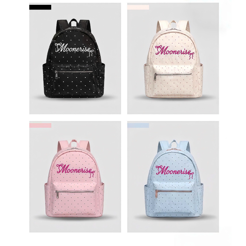 [ TẶNG CHARM ] Balo da nhung MOONERISE 4 màu chất liệu mềm, chống gẫy from, dáng Unisex