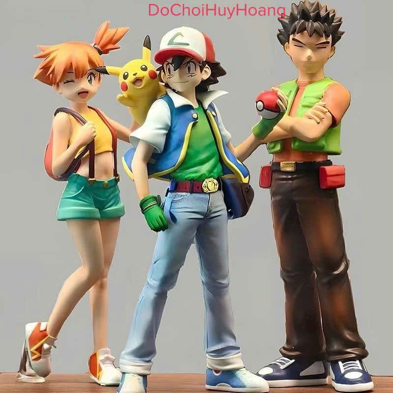 Mô hình tượng huấn luyện viên Ash Brock Misty 18-20cm