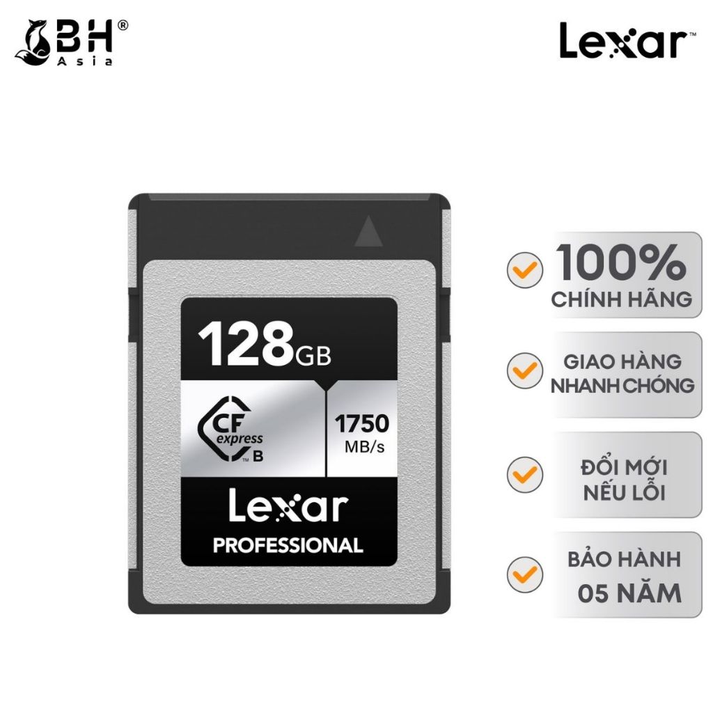 BH Asia - Thẻ nhớ Lexar Professional CFexpress Type B Silver 128GB/ 256GB/ 512GB