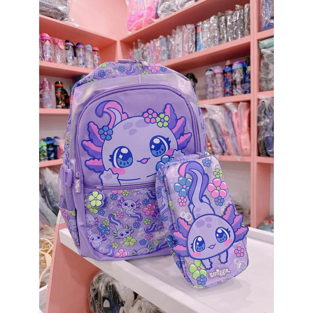 💜 BALO SMIG.GLE AXOLOTL TÍM SIÊU CUTE –Từ 24kg trở lên đeo