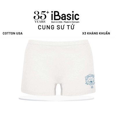 [Cung Sư Tử 23/6 - 22/8] Quần lót nữ iBasic hoạ tiết Cung hoàng đạo cotton USA kháng khuẩn phom boyshort PANT028-1