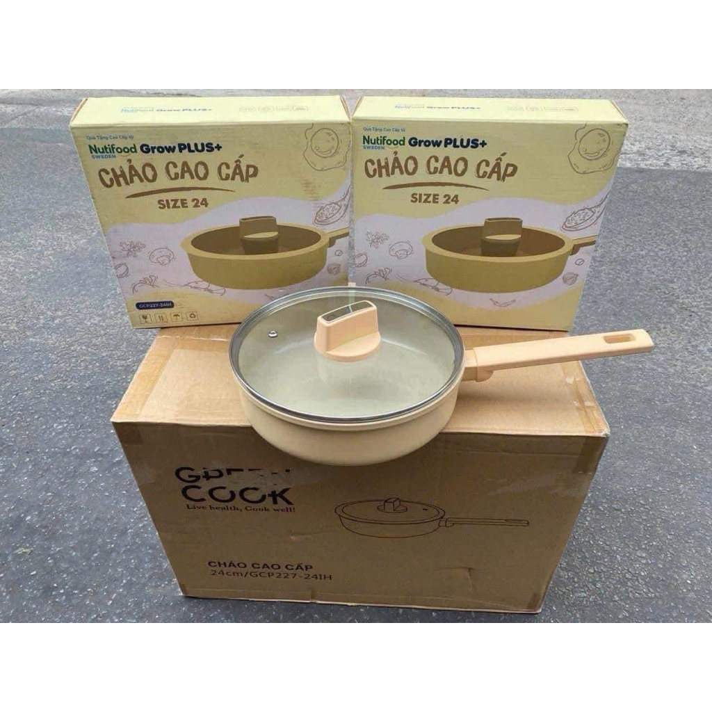 Chảo men sứ Green Cook 24cm