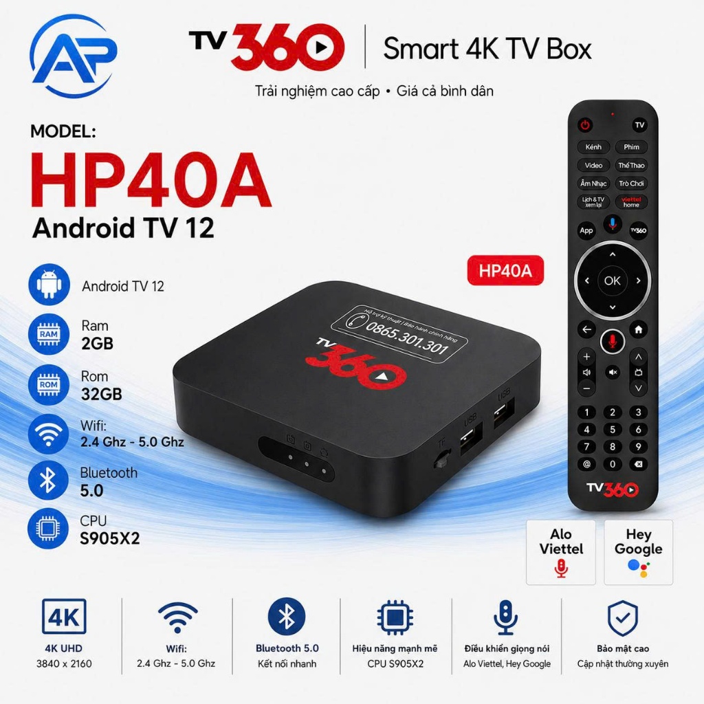 Box TV 360 DV9135,HP40A Viettel-NETFIX - Rom ATV 11,12- Xem Truyền hình -xem bóng đá-Youtube chặn qu