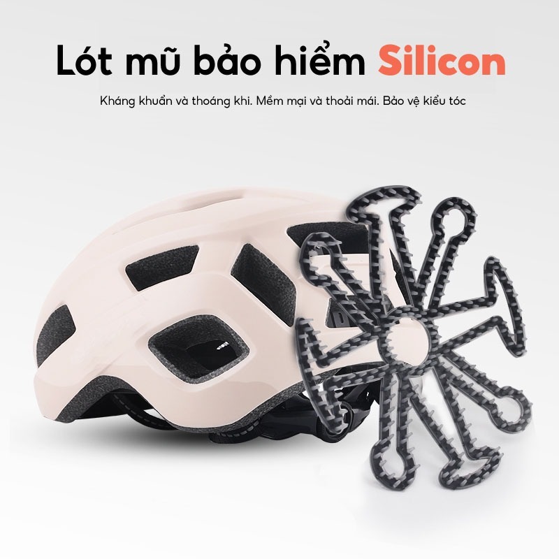 ComBo 2 - Miếng Lót Mũ Bảo Hiểm 8 Cánh - Lót Mũ Bảo Hiểm Silicon Bảo Vệ Tóc, Êm Ái