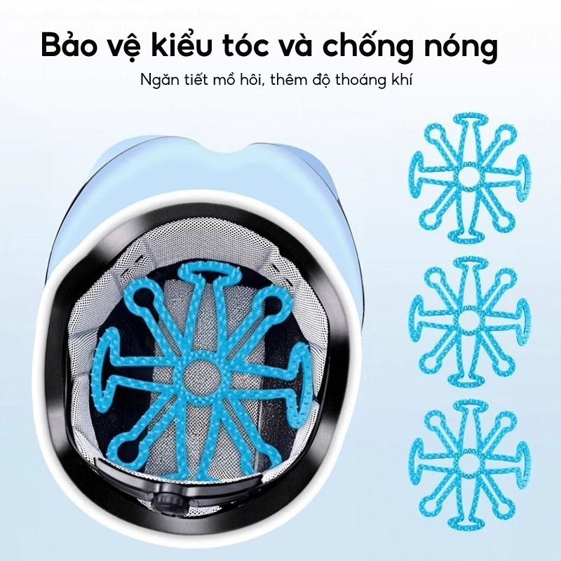 ComBo 2 - Miếng Lót Mũ Bảo Hiểm Giữ Độ Phồng Tóc - Phụ Kiện Mũ Bảo Hiểm Chống Bí Nóng, Giảm Mồ Hôi, 