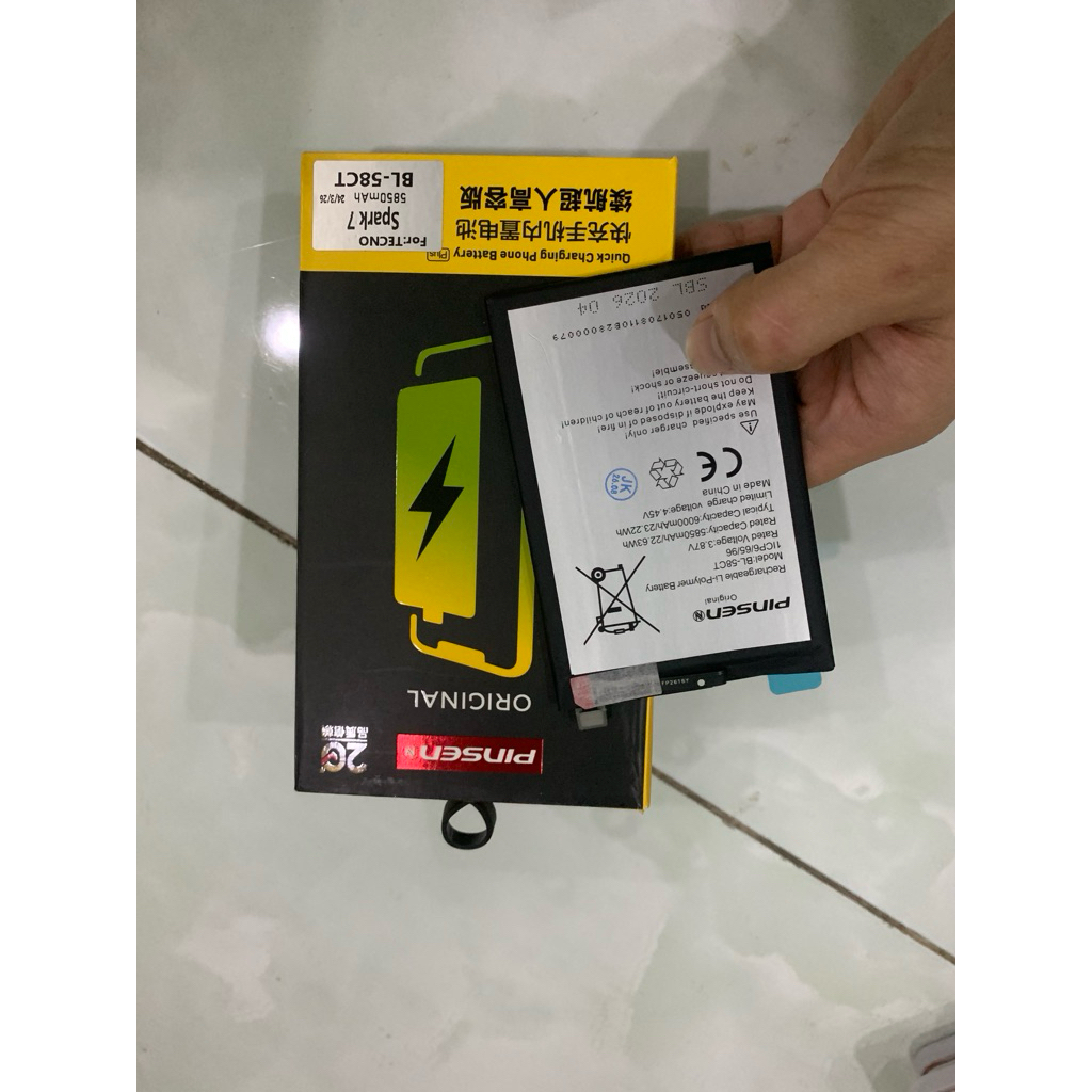 Pin Tecno Spark 7 ( BL 58CT - 5850nAh ( Pinsen )