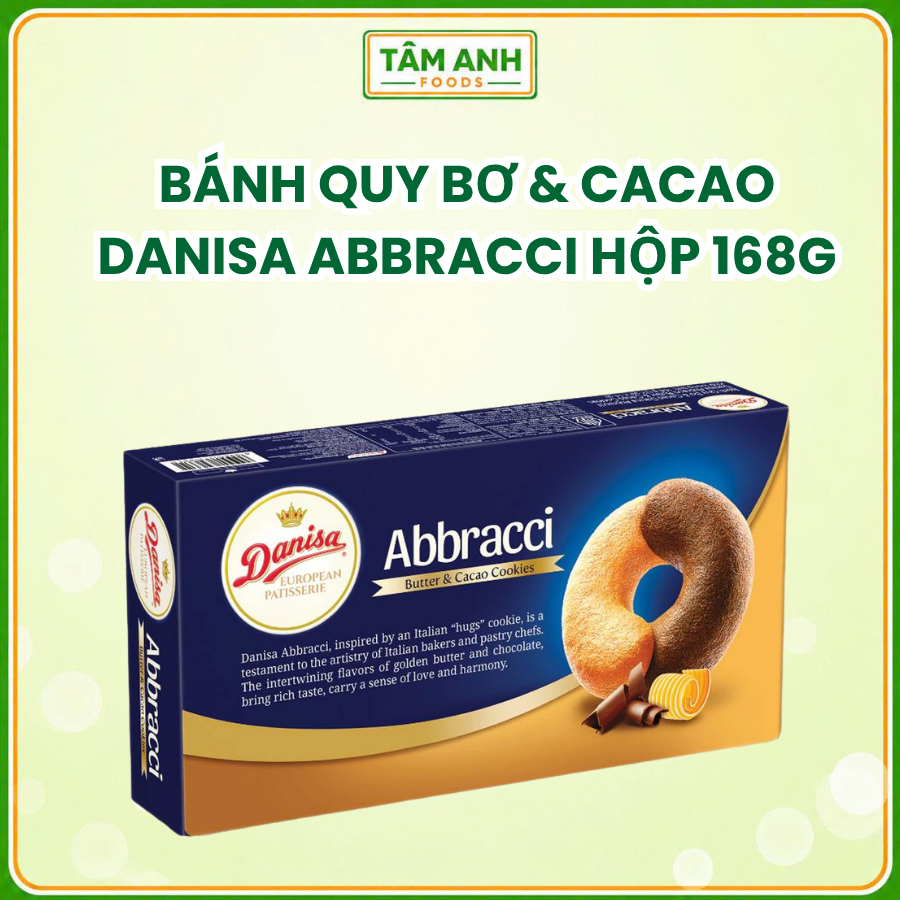 Bánh Quy Bơ & Cacao Danisa Abbracci Hộp 168g