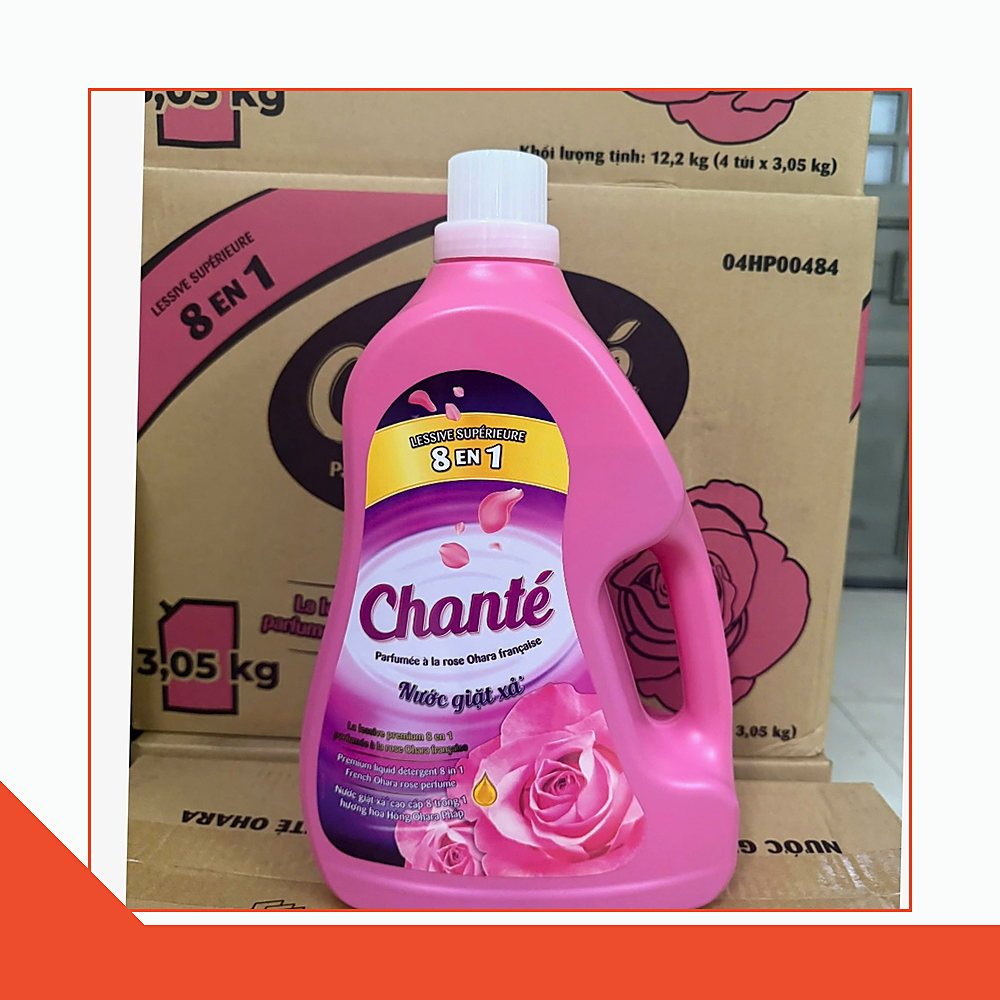 Nước Giặt Chante Can 3.05kg - Nước Giặt Đậm Đặc Sạch Vết Bẩn Thơm Dịu
