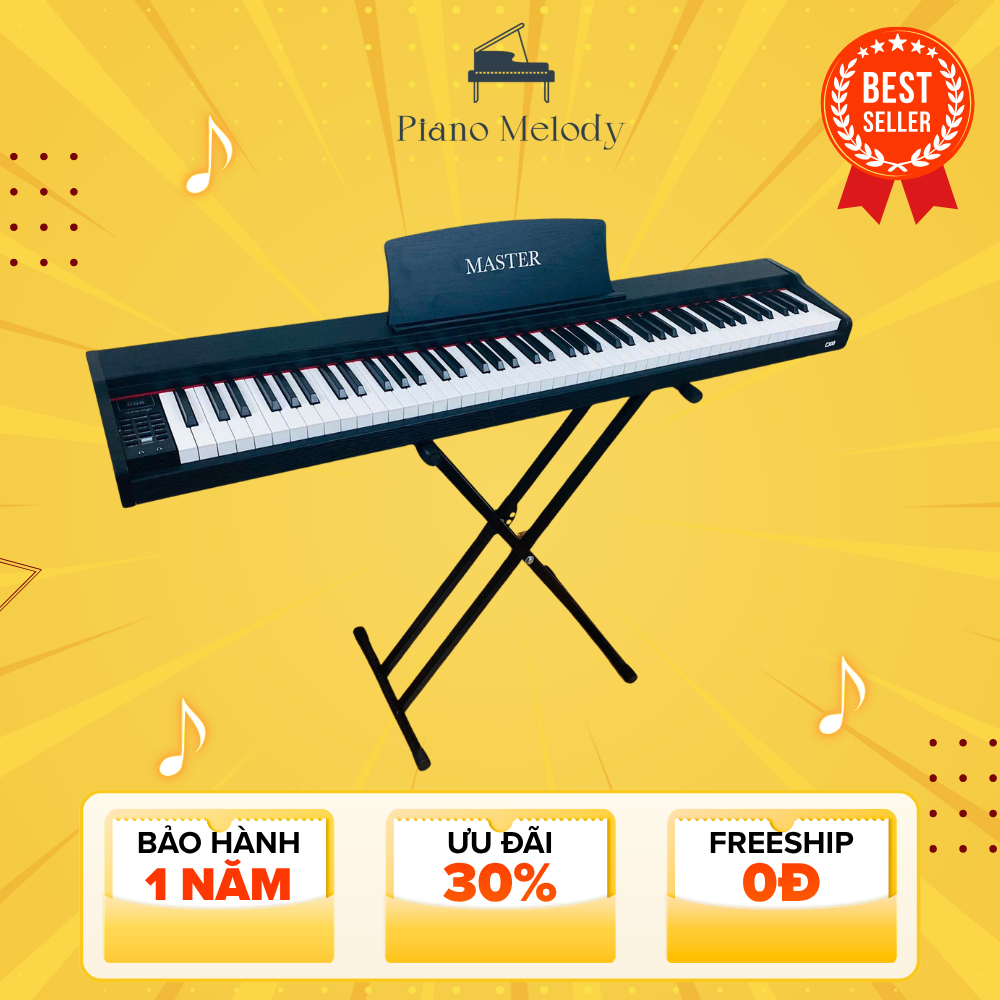 [Piano] Đàn Piano Điện MASTER C300 - Đủ 88 Phím Bluetooth, Đàn Gỗ - Tặng Đủ Phụ Kiện, Khóa học onlin
