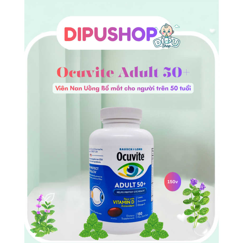 [ DATE 2027] Viên Uống Bổ Mắt Ocuvite Lutein 150 viên của Mỹ dành cho người trên 50 tuổi