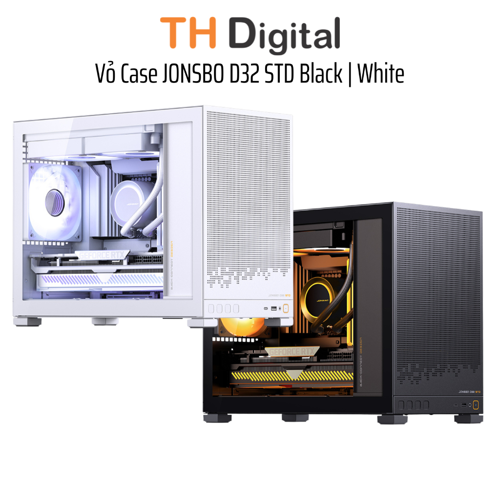 Vỏ Case JONSBO D32 STD Black | White - Hàng Chính Hãng