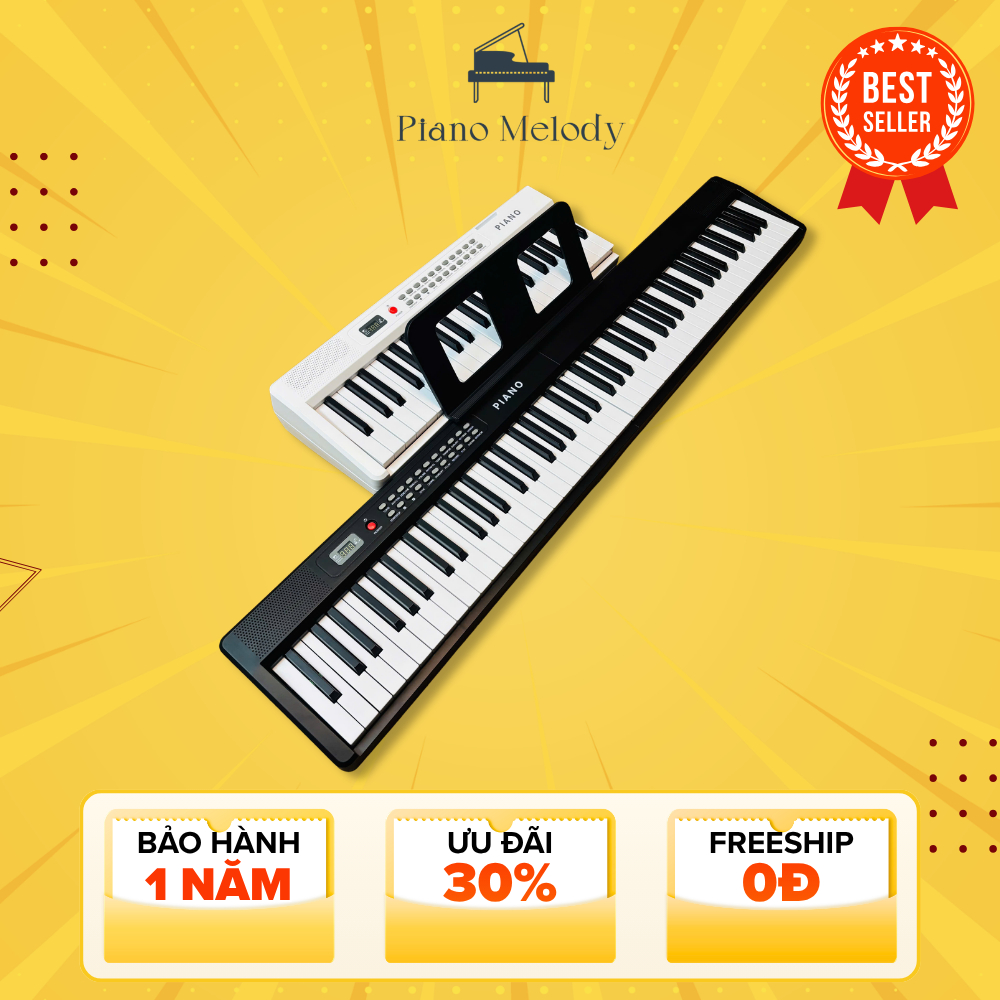 [Piano] Đàn Piano Điện Gấp Gọn 88 Phím Lực Bản 2026 - Tặng Khóa Học Piano Online - MELODY