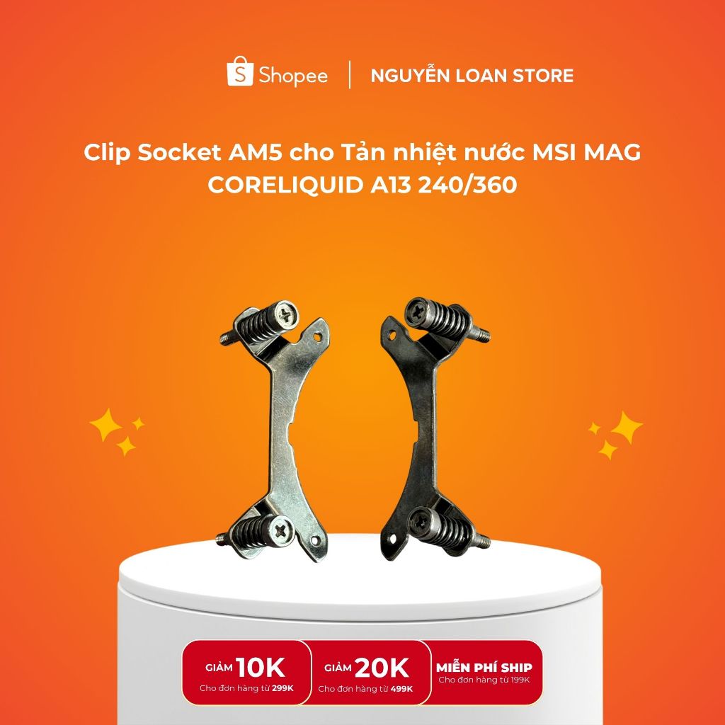 [Mới 100%] Clip Socket AM5 Cho Tản Nhiệt Nước MSI MAG CORELIQUID A13 240 / 360 - Bộ Ngàm Chuyển Đổi 