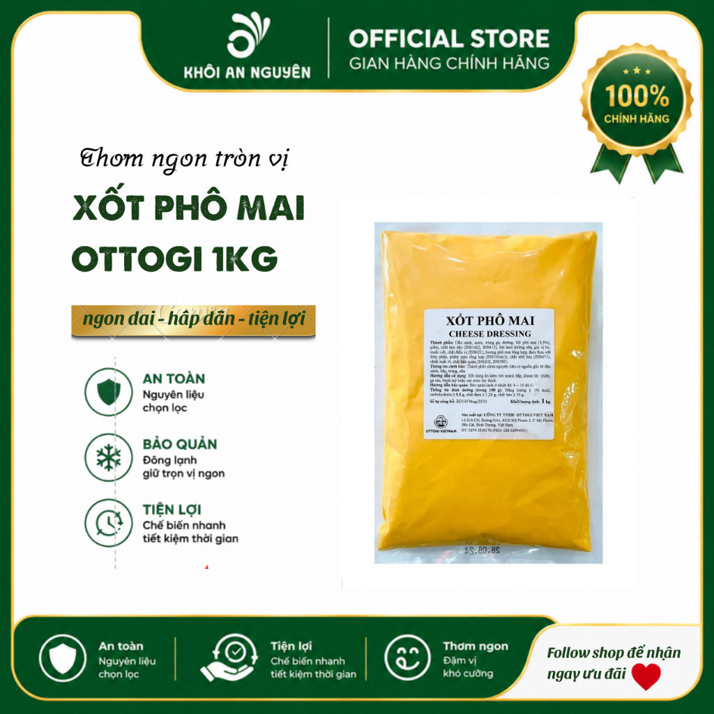 [GIAO HÀNG TOÀN QUỐC] Sốt Phô Mai Ottogi 1KG - Sốt Chấm Đồ Chiên Đậm Vị Shop Khôi An Nguyên