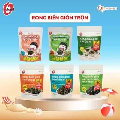 [O'FOOD VN] RONG BIỂN GIÒN TRỘN GIA VỊ O'FOOD – RONG BIỂN ĂN VẶT ĂN LIỀN, NHIỀU VỊ NGON