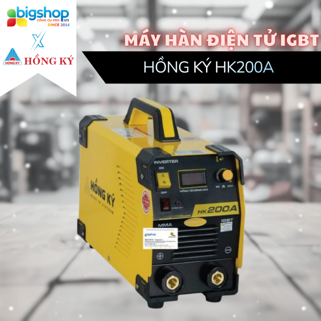 Máy hàn điện tử IGBT Hồng Ký HK200A