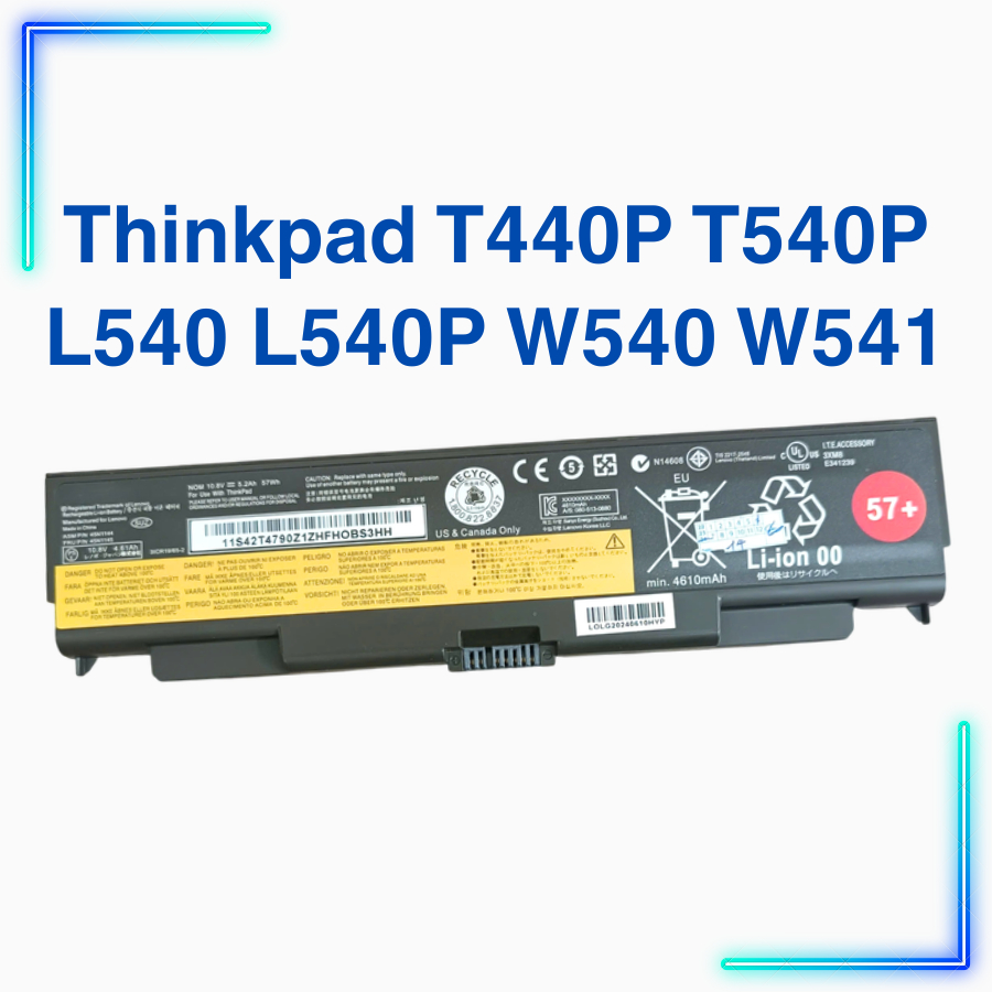 Pin Laptop Lenovo Thinkpad T440P T540P L540 L540P W540 W541 57Wh - Pin Lenovo New