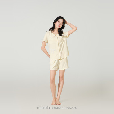 [Võ Hà Linh x Mialala] Bộ Mặc Nhà 6224 Thiết Kế Cổ Sen Đơn Vạt Chất Liệu Cotton Thoáng Mát Phù Hợp Cho Mùa Hè