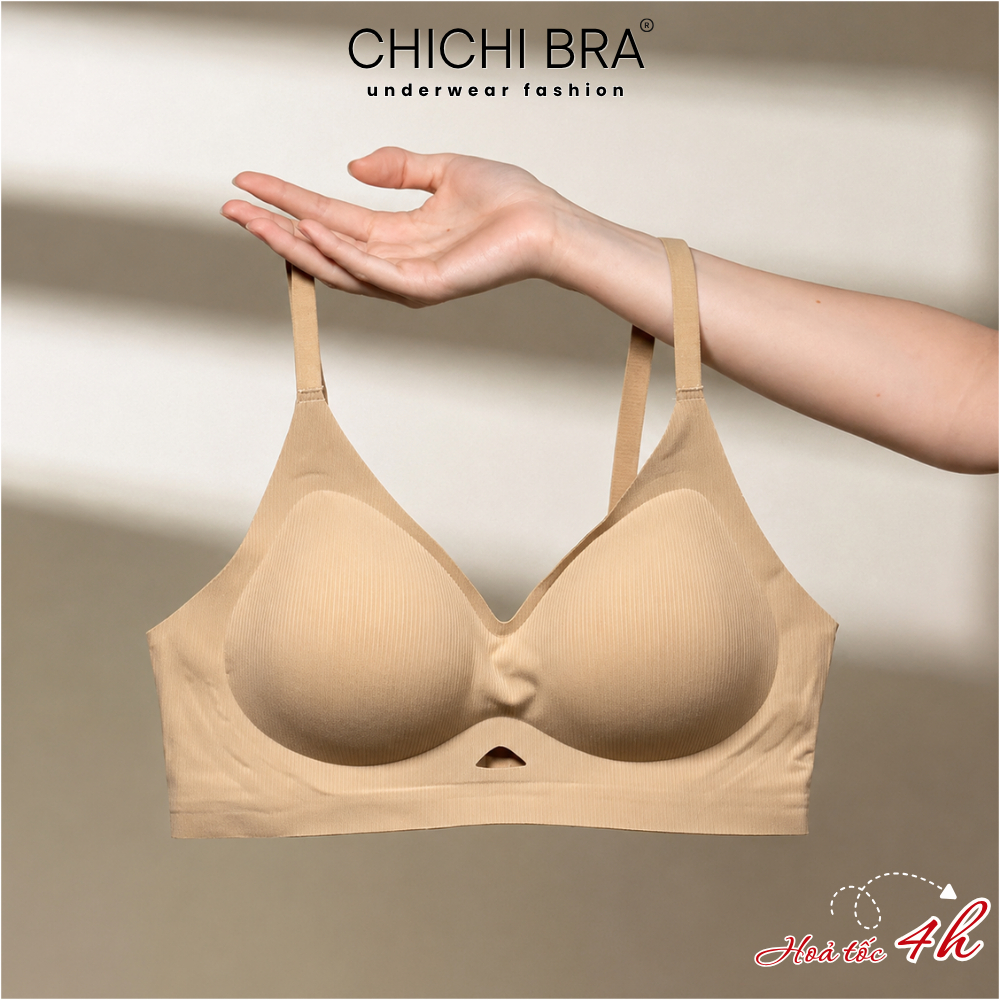 Áo Lót Áo Bra Nữ Chất Su Mỏng Không Gọng Mút Giọt Nước Dày 3CM Thoáng Khí…