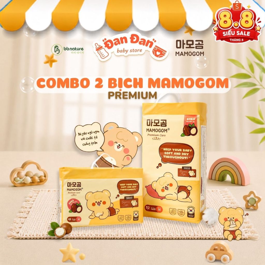 MAMOGOM PREMIUM / COMBO 2 BỊCH BỈM MAMOGOM KHÔNG QUÀ