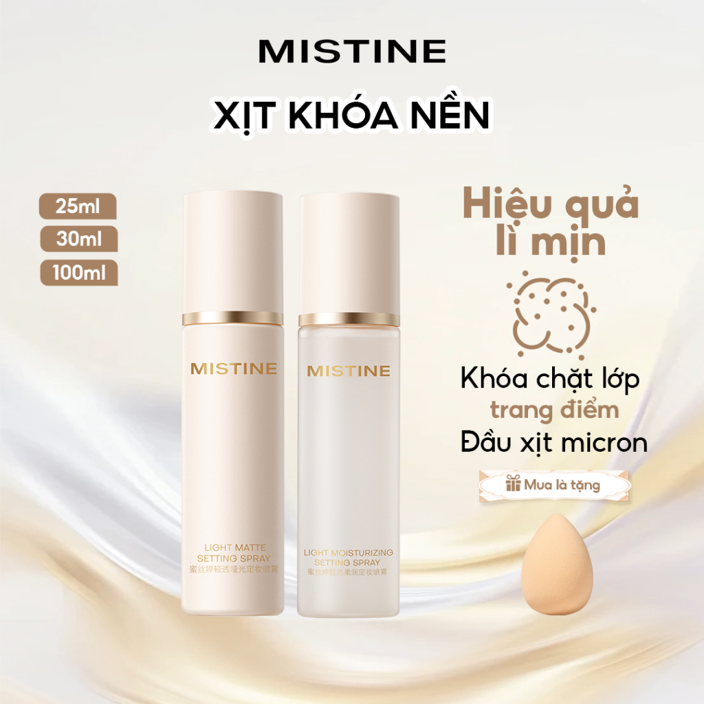 xịt khoá makeup MISTINE xịt khoá nền Hiệu quả lì mịn 25ml/30ml/100ml