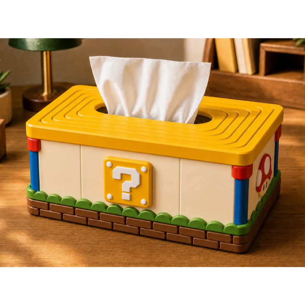 Hộp Đựng Giấy Ăn Mario - Trang trí / Decor Nhà Cửa in 3D