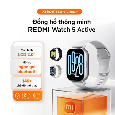 Xiaomi Đồng hồ thông minh Redmi Watch 5 Active | LCD 2'' | Nghe gọi bluetooth | Kháng nước 5ATM - BH 1 năm chính hãng