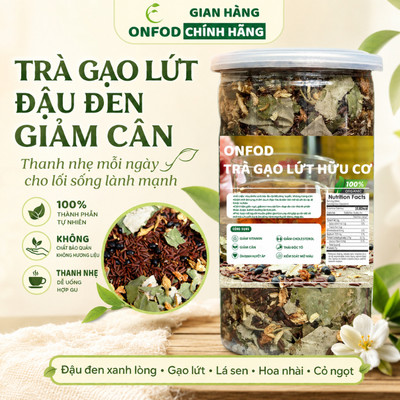 Trà gạo lứt đậu đen ăn kiêng giảm cân ONFOD thanh nhiệt mát gan giải độc healthy ONFOD 600g