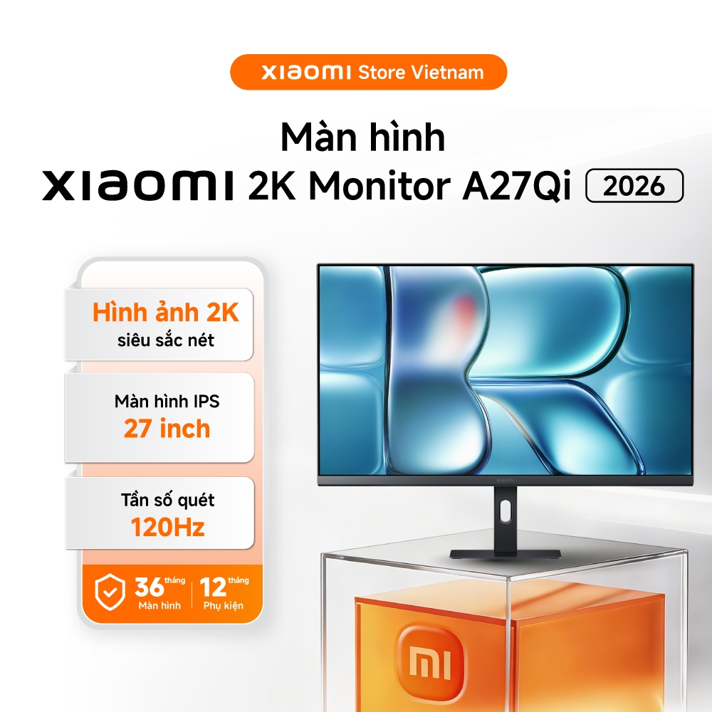 Xiaomi Màn hình 2K Monitor A27Qi (2026) | 27 inch | 2K siêu sắc nét | Tần số quét 120Hz - BH 3 năm c
