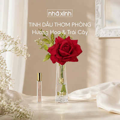 Tinh Dầu Thơm Phòng Quà Tặng Cao Cấp Hoa Hồng Summer Carmine - Nhà Xinh
