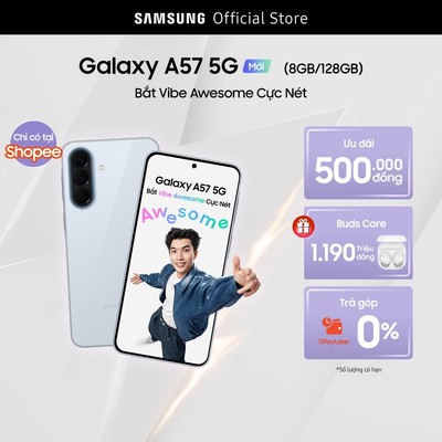 Combo Độc Quyền: Điện Thoại Samsung Galaxy A57 128GB + Tai Nghe Samsung Galaxy Buds Core