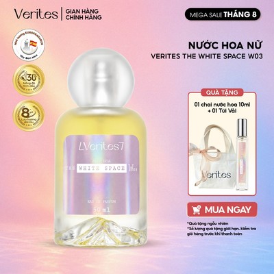 Nước Hoa Nữ Verites The White Space W03 Ngọt Ngào, Tự Do, Cá Tính EDP 30% 50ml