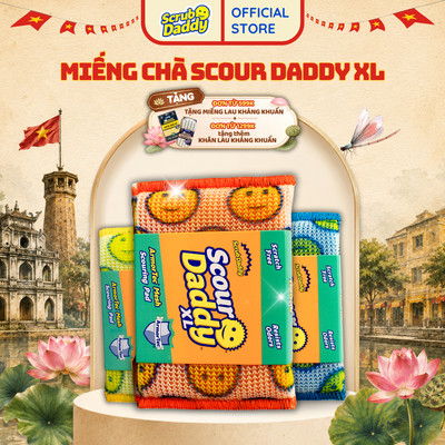 [Size Bự XL] Miếng Cọ rửa Scour Daddy - Lưới ArmorTec® Rửa Sạch Loại Bỏ Các Mảng Bám Cứng Đầu