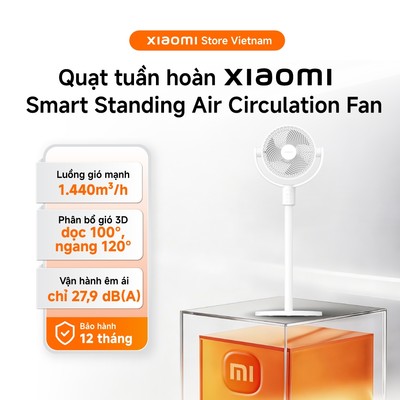 Xiaomi Quạt đứng thông minh tuần hoàn không khí | Luồng gió mạnh 1.440m³/h | Vận hành êm ái - BH 1 năm chính hãng