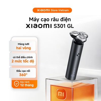 Xiaomi Electric Shaver S301 | Màng lưỡi hai vòng | Hai mức tốc độ có thể điều chỉnh | Đầu cạo nổi 360°