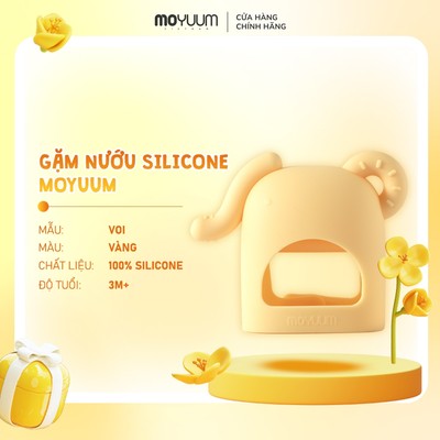 Gặm nướu silicon Moyuum - 3m+ - Hình voi - Kèm hộp đựng