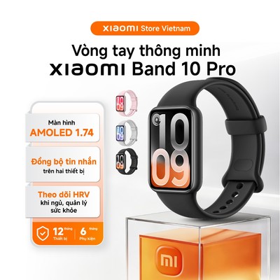 Xiaomi Vòng đeo tay thông minh Smart Band 10 Pro | 150+ chế độ thể thao| Theo dõi sức khỏe toàn diện|BH 1 năm chính hãng