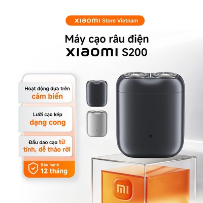 Xiaomi Máy cạo râu Electric Shaver S200｜Hoạt động dựa trên cảm biến｜Lưỡi cạo kép dạng cong｜BH 12 tháng chính hãng