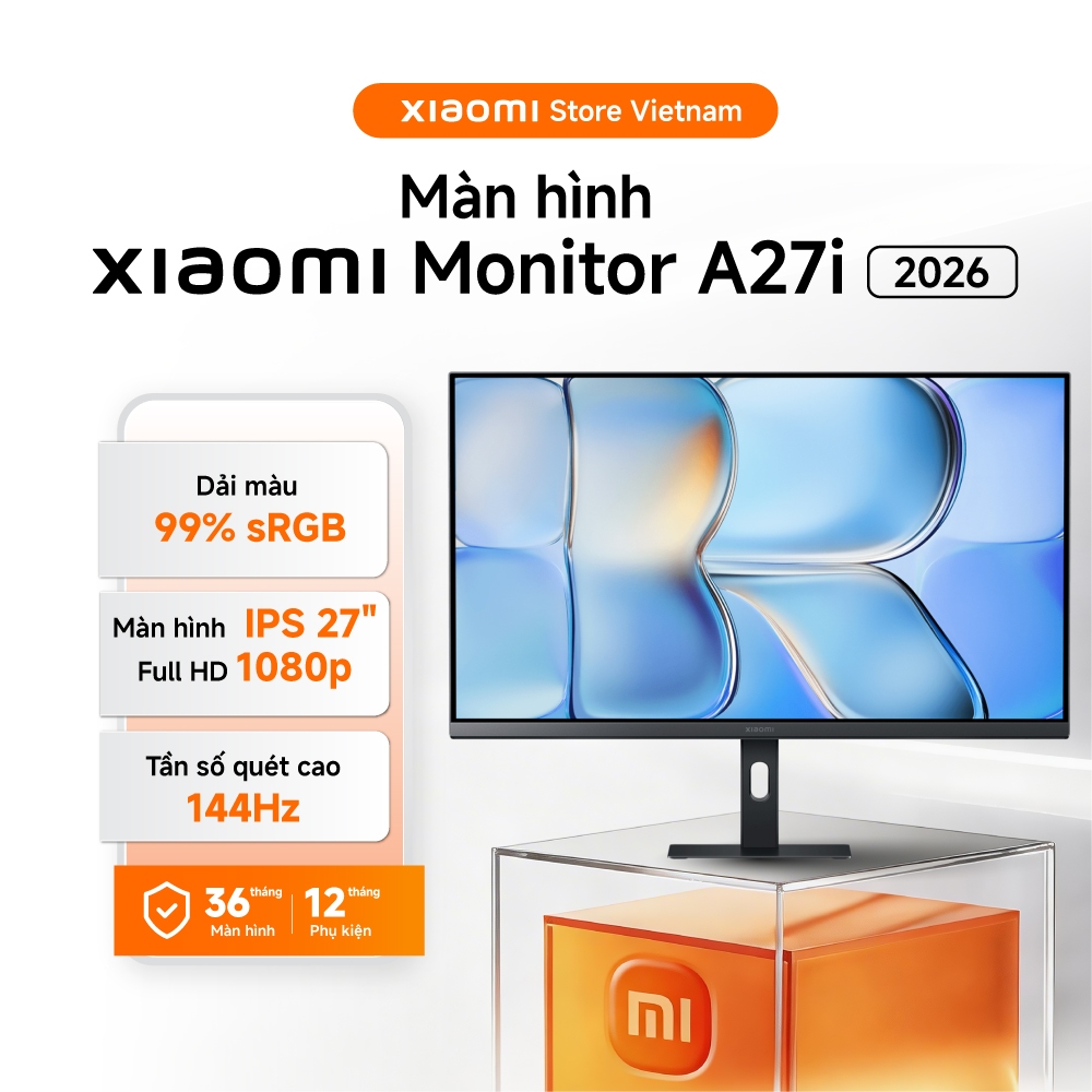 Xiaomi Màn hình Monitor A27i 2026 | Màn hình IPS 27", full HD 1080p | Dải màu 99% sRGB - BH 3 năm ch
