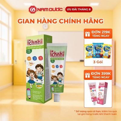 Kem đánh răng thảo dược Ích Nhi hương dưa gang trên 6 tuổi,Tuýp 75g,Giúp làm sạch răng , giúp bảo vệ men răng trẻ